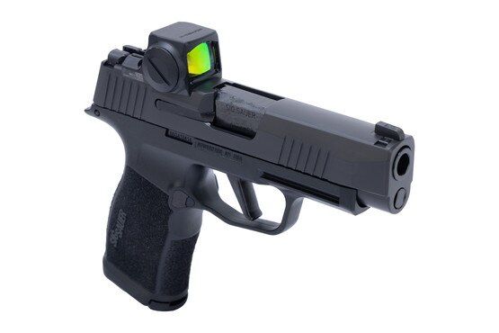 Striker fired 9mm pistol with optic-ready slide.